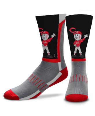Men's For Bare Feet Cincinnati Reds Mascot Snoop V-Curve Crew Socks ...