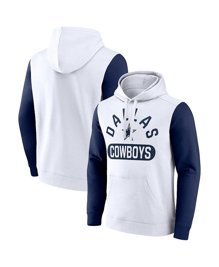 Fanatics Men's Branded White, Navy Dallas Cowboys Extra Point Pullover  Hoodie - Macy's