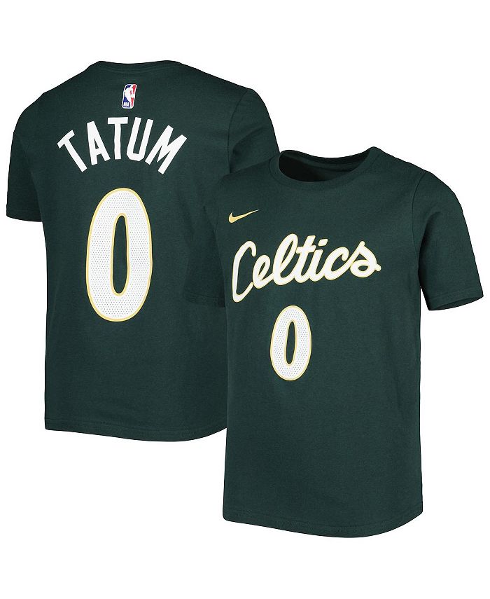 Men's Boston Celtics Jayson Tatum Nike White Name & Number T-Shirt