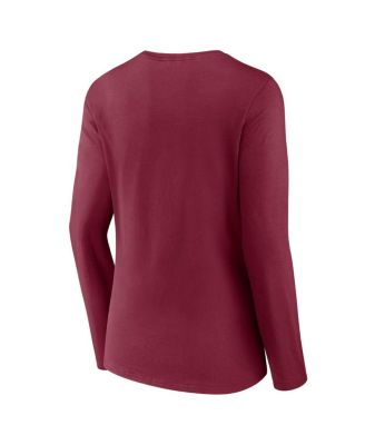 Women's Burgundy Washington Commanders Hometown Sweep Long Sleeve V-Neck T-shirt