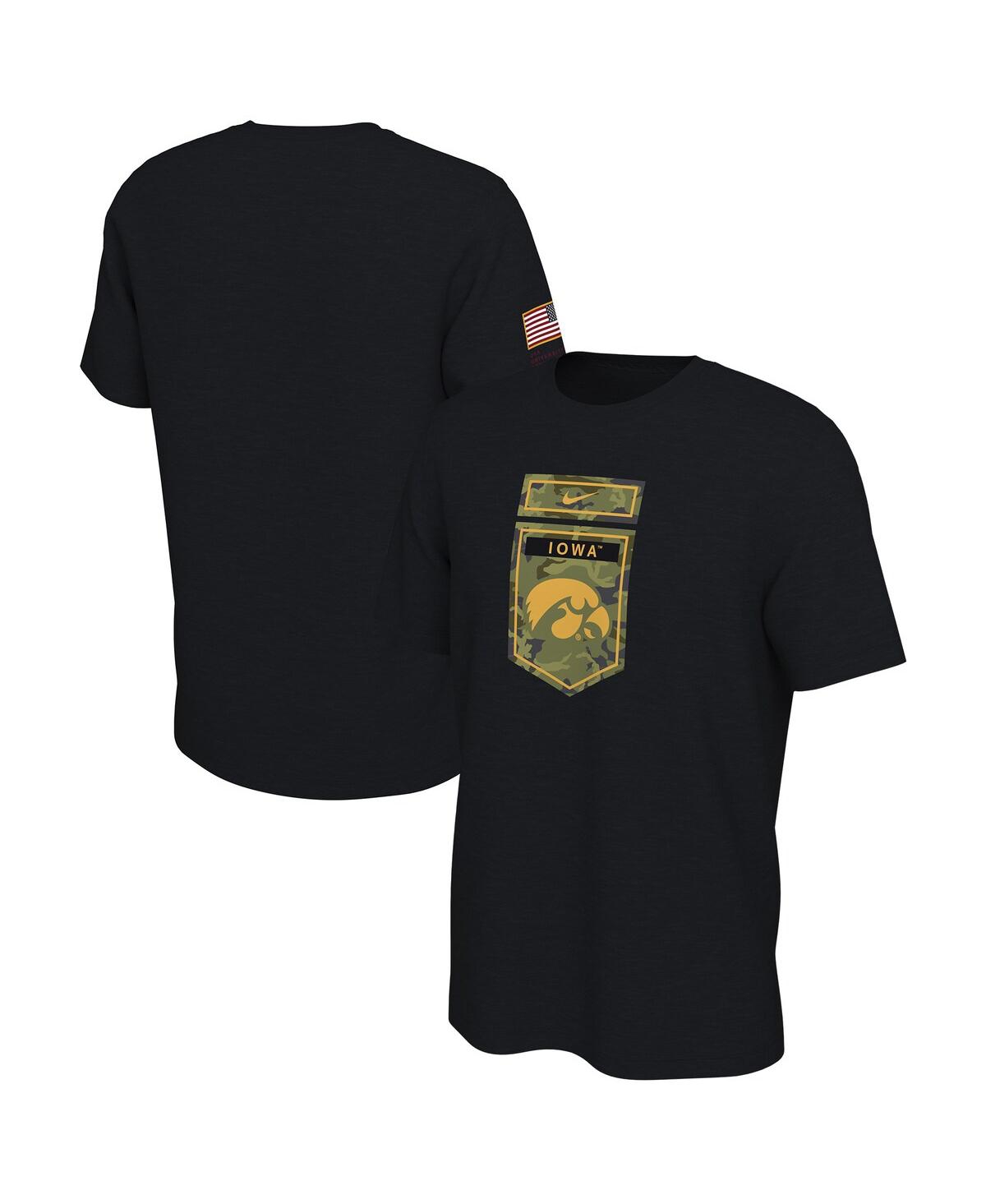 Men's NikeIowa Hawkeyes Veterans Camo T-shirt - Black