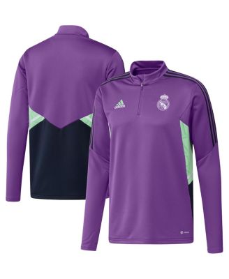 adidas Men's Purple Real Madrid Training AEROREADY Quarter-Zip Top