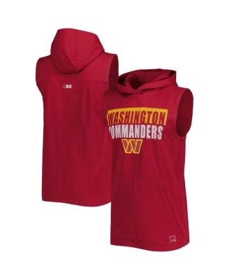 Men's Burgundy Washington Commanders Relay Sleeveless Pullover Hoodie
