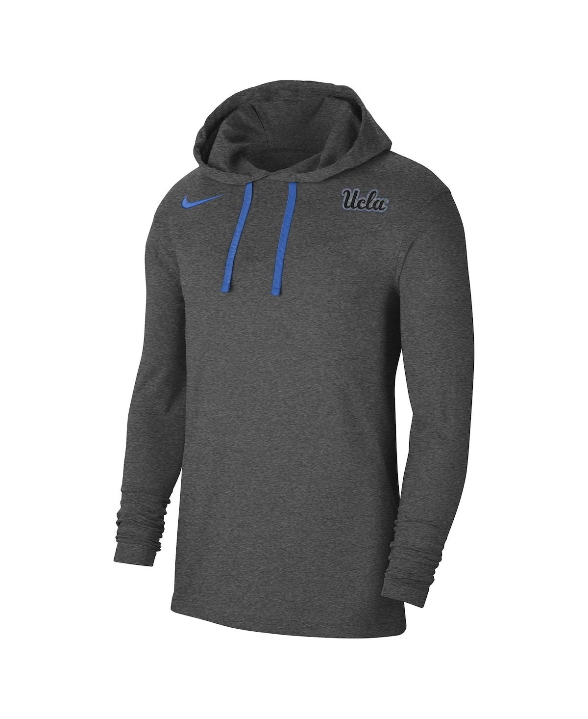 Men's NikeUcla Bruins Off-Field Performance Long Sleeve Hoodie T-shirt - Heathered Charcoal
