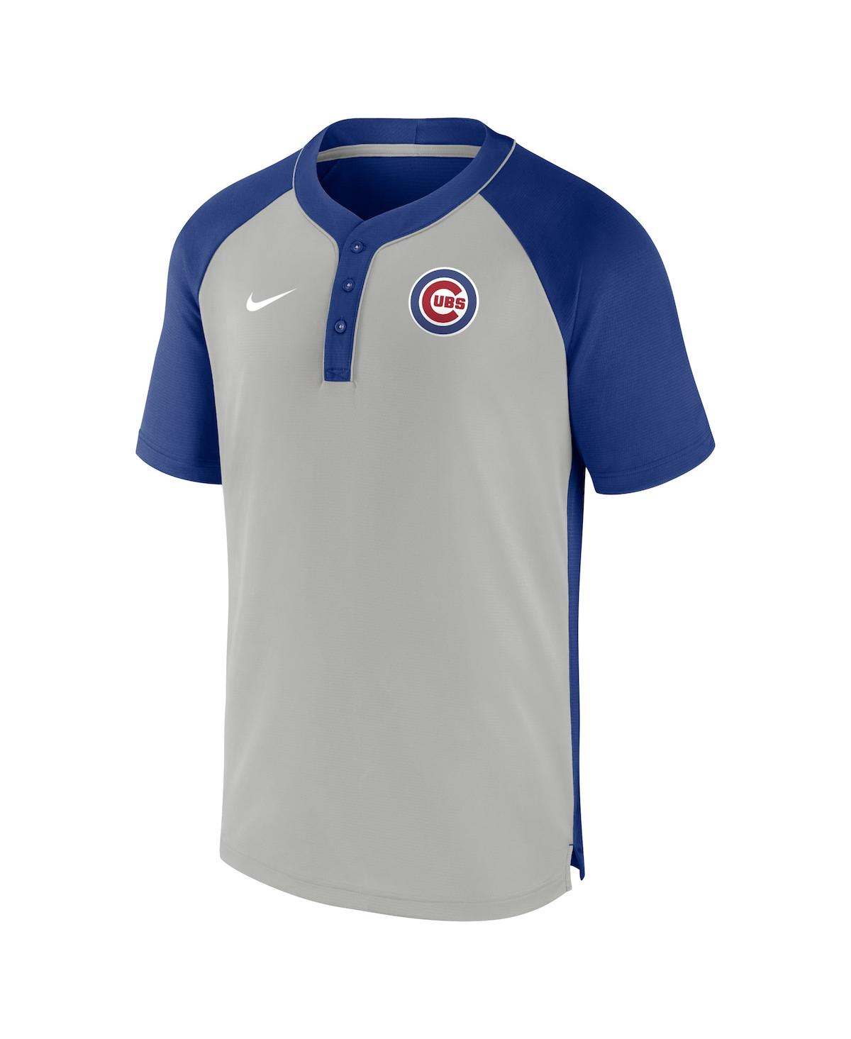 Chicago Cubs Nike City Plate Performance Henley Raglan T-Shirt