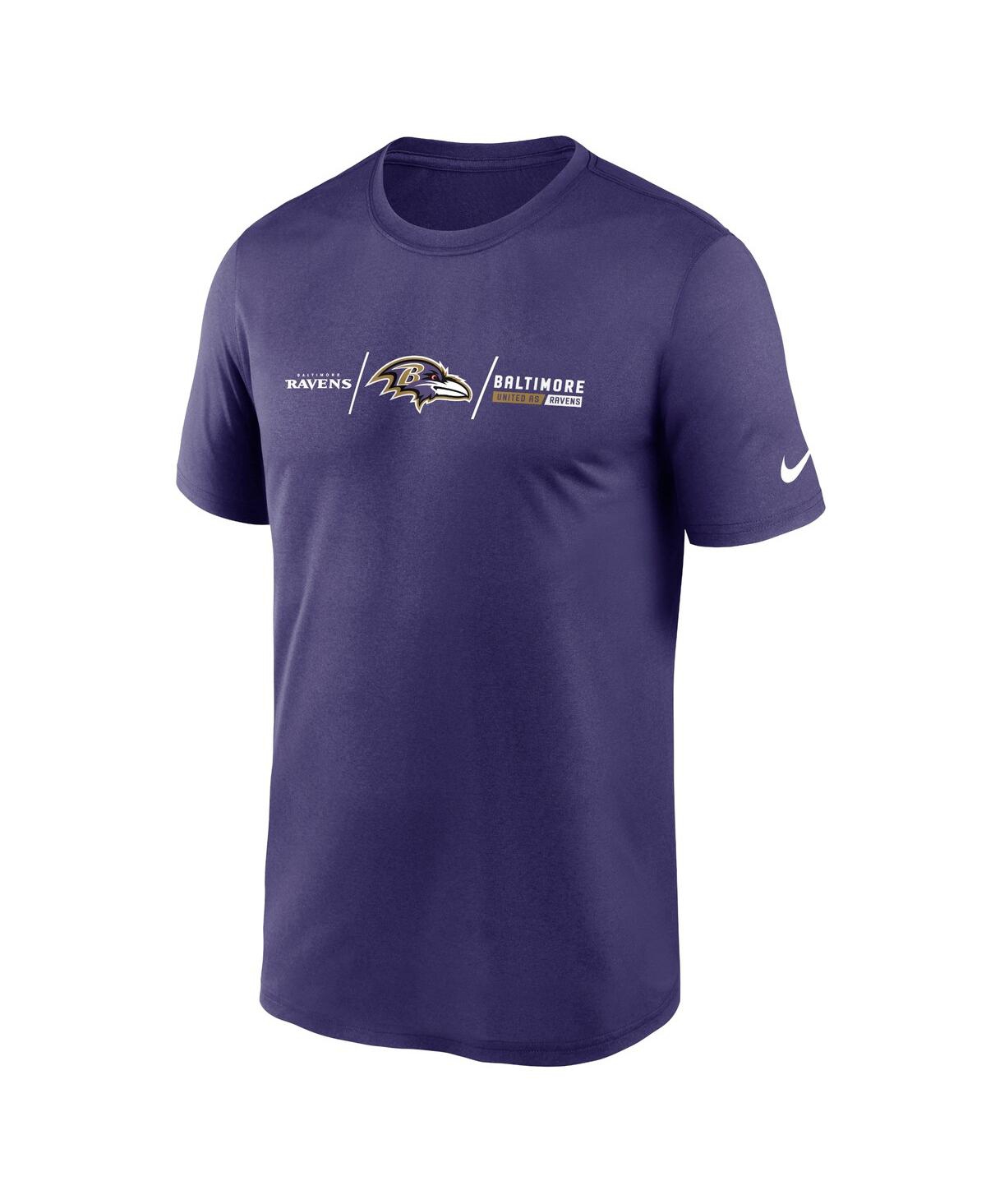 Shop Nike Men's  Purple Baltimore Ravens Horizontal Lockup Legend T-shirt