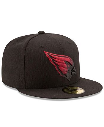 New Era Men's Black Arizona Cardinals Color Dim 59FIFTY Fitted Hat ...