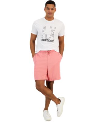 A|X Armani Exchange - Men's Vertical Logo-Print Drawstring Shorts