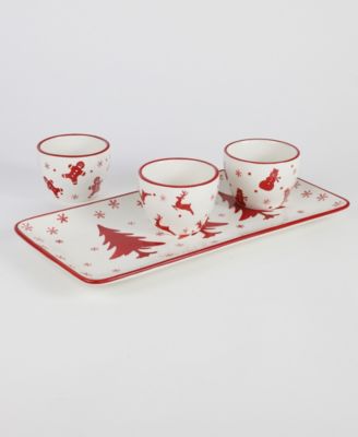 Winterfest Holiday 4-Piece Holiday Serving Set