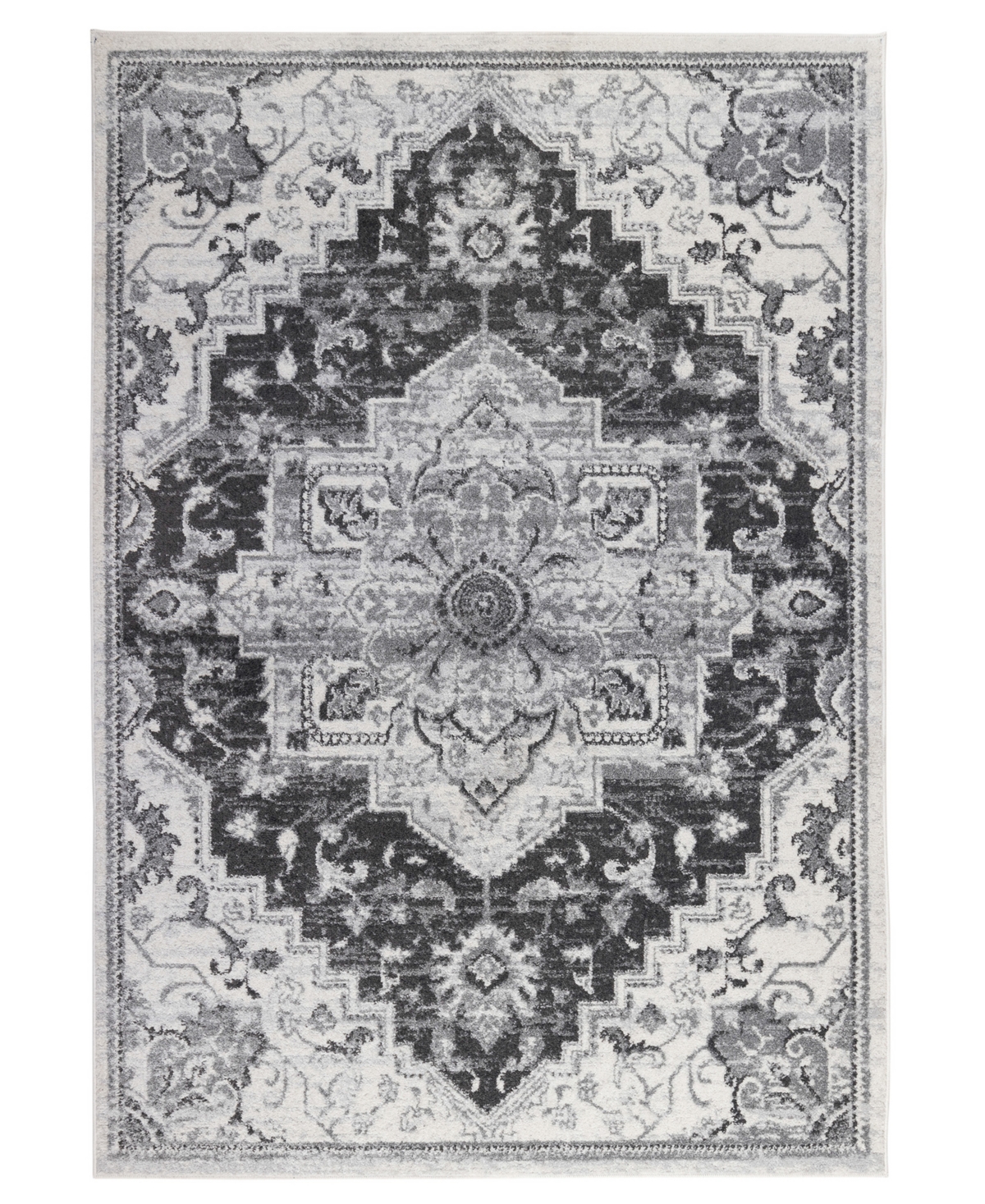 Km Home Gadsby Gad88 7'9" X 9'9" Area Rug In Charcoal