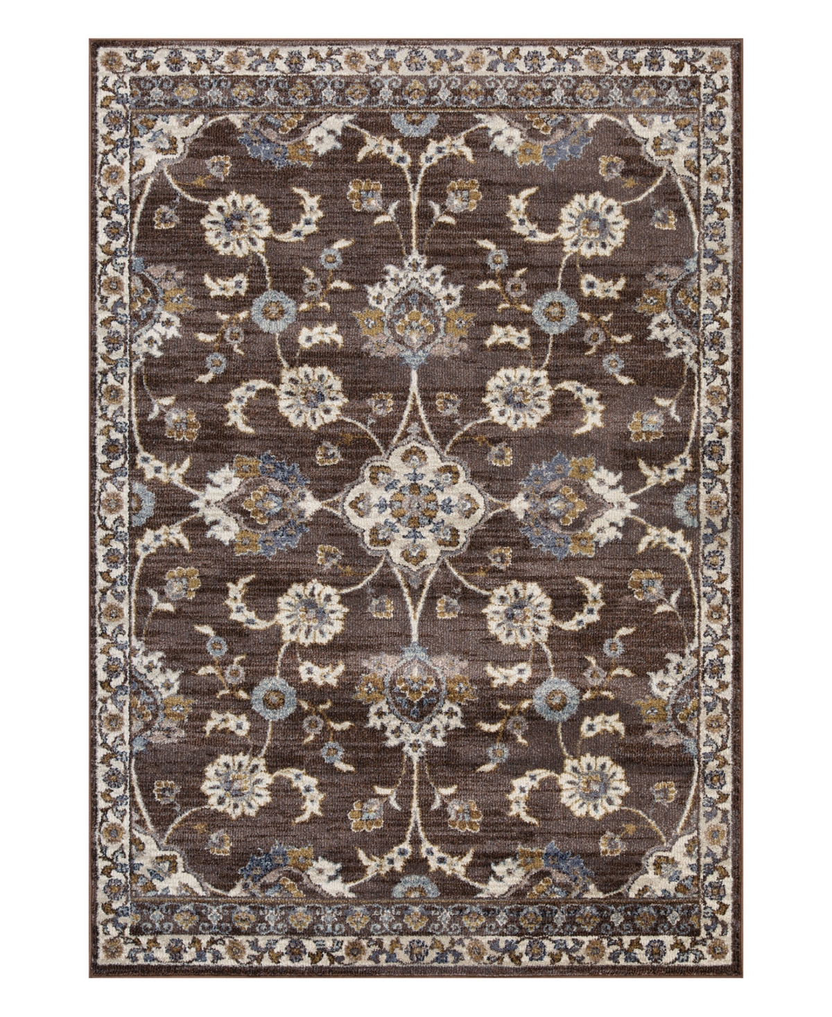 Km Home Poole Pol9 5'3" X 7'6" Area Rug In Brown