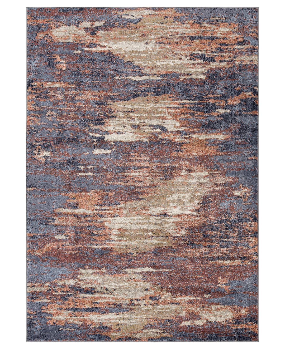 Km Home Poole POL5 6'7in x 9' Area Rug - Rust