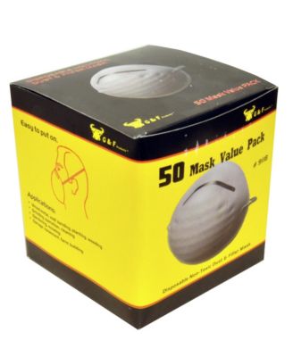 Disposable Non-Toxic Dust and Filter Mask, 50 Pieces