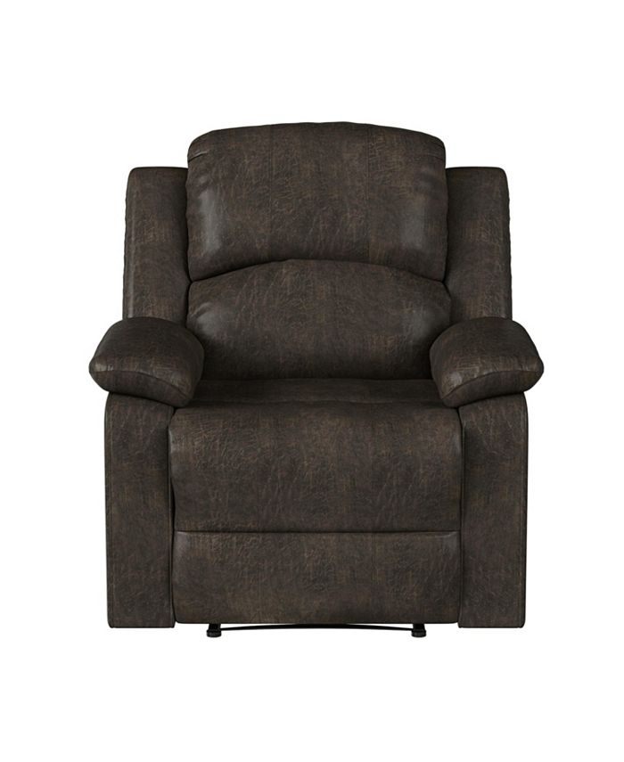 Relax A Lounger 34.75" Steel Dayton Faux Suede Manual Recliner Macy's