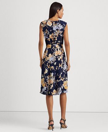 Lauren Belted Floral Dress Cream main image 0