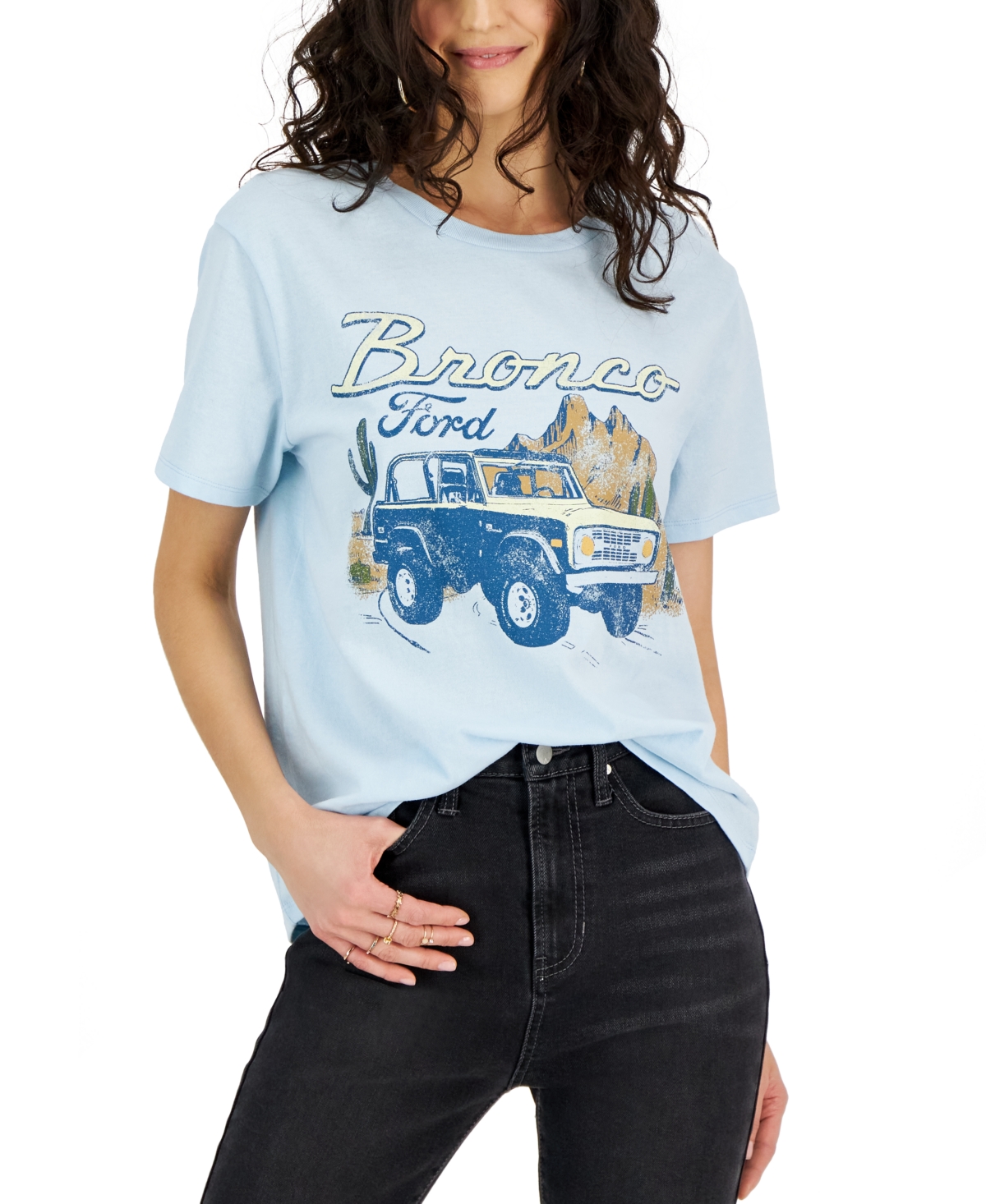 Love Tribe Juniors' Ford Bronco Graphic Crewneck T-Shirt