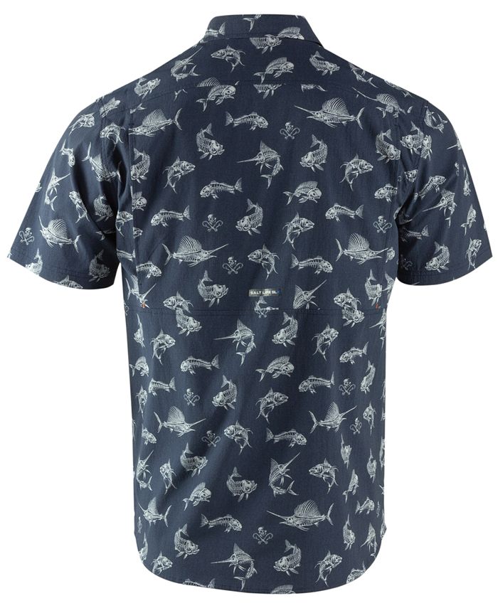 Salt Life Men's Fish N Bones ShortSleeve ButtonFront Shirt Macy's