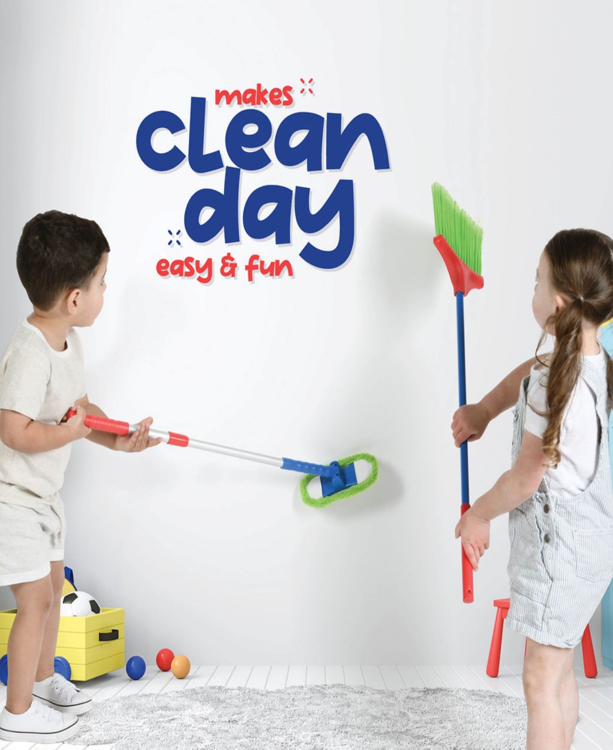 Shop Play22 Kids Cleaning Set Includes Broom, Mop, Brush Dust Pan In Multicolor
