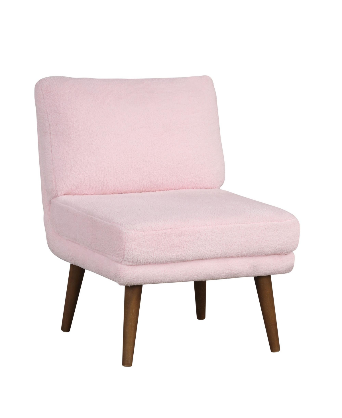 Lifestyle Solutions 31.9" Wood, Steel, Foam And Polyester Darcy Armless Accent Chair In Pink