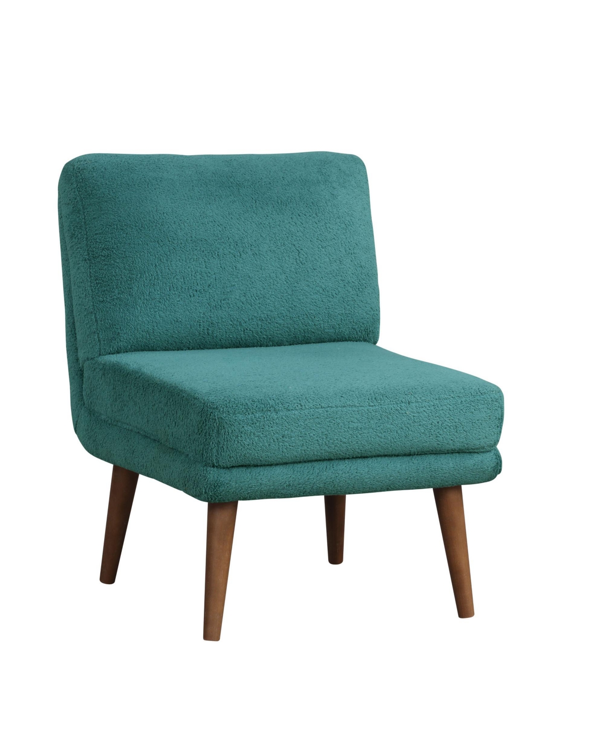 Lifestyle Solutions 31.9" Wood, Steel, Foam And Polyester Darcy Armless Accent Chair In Teal