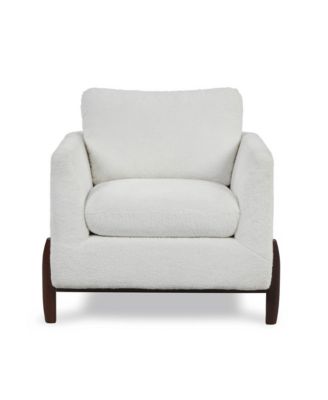 32" Wood, Steel, Foam and Polyester Piza Accent Chair