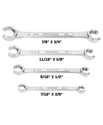 4 Piece SAE Flare Nut Wrench Set