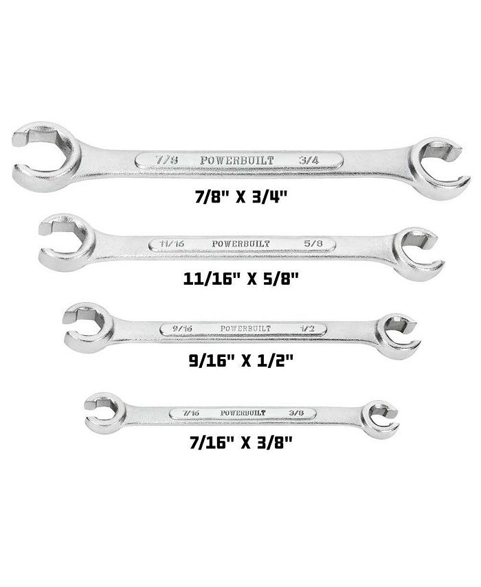 Powerbuilt 4 Piece SAE Flare Nut Wrench Set Macy's