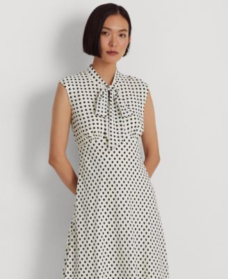 Lovedrobe Damen Polka Dot Kleid – Langarm, Hochschlitz, A-Linie, Für Party & Büro