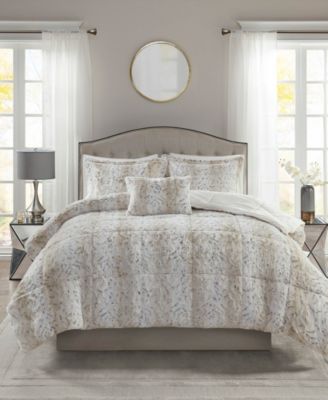 Madison Park - Zuri 3PC Faux Fur Comforter Set, Twin
