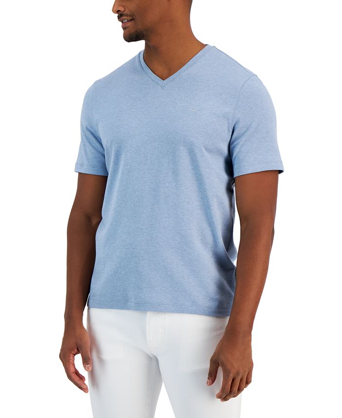 Michael Kors Men's Solid V-Neck T-Shirt - Macy's