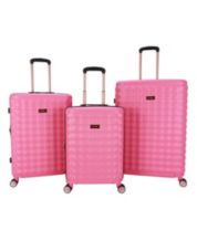 Hello Kitty Pose All Over Print 3 PC Set Hard-Sided Spinner Luggage in in Pink