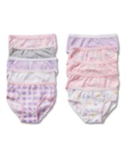 Tahari Little Girls 10-Pack Printed and Solid Cotton Briefs with Picot Trim  - Macy's