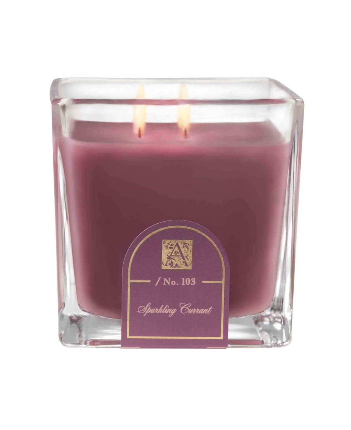 Aromatique Sparkling Currant Cube Glass Candle In Clear Glass