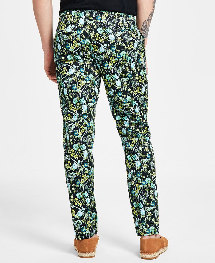 I.N.C. International Concepts Men's Slim-Fit Floral-Print Suit Pants ...