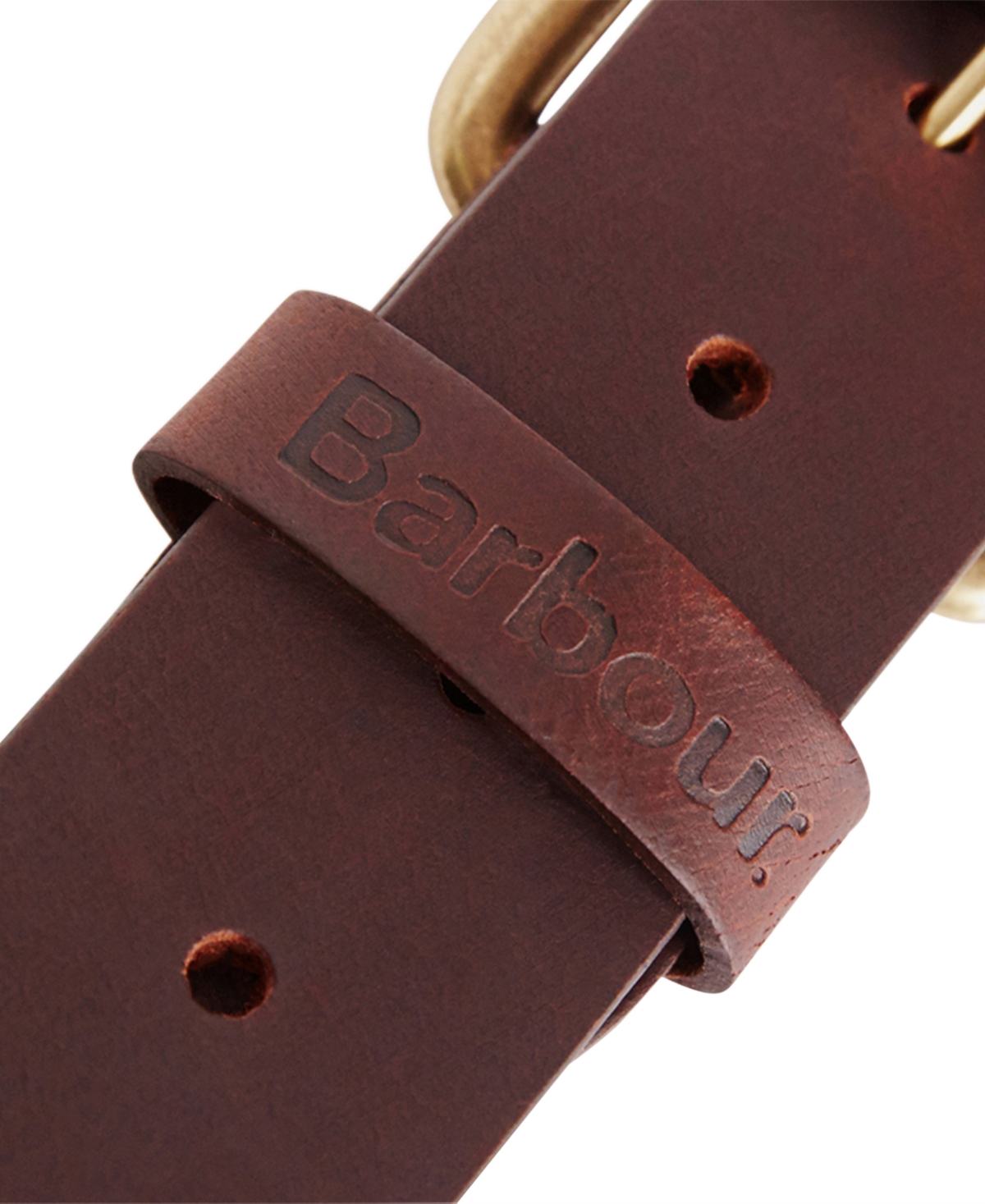 Shop Barbour Men's Allanton Leather Belt In Brown
