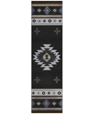 Phoenix Washable PH4 2'3" x 7'6" Runner Area Rug