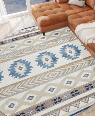 Phoenix Washable PH3 8' x 8' Round Area Rug