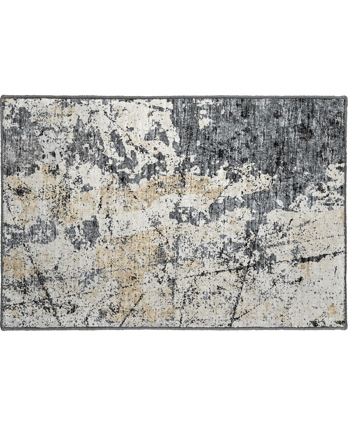 D Style Sandhurst Sdh3 1'8" X 2'6" Area Rug In Black