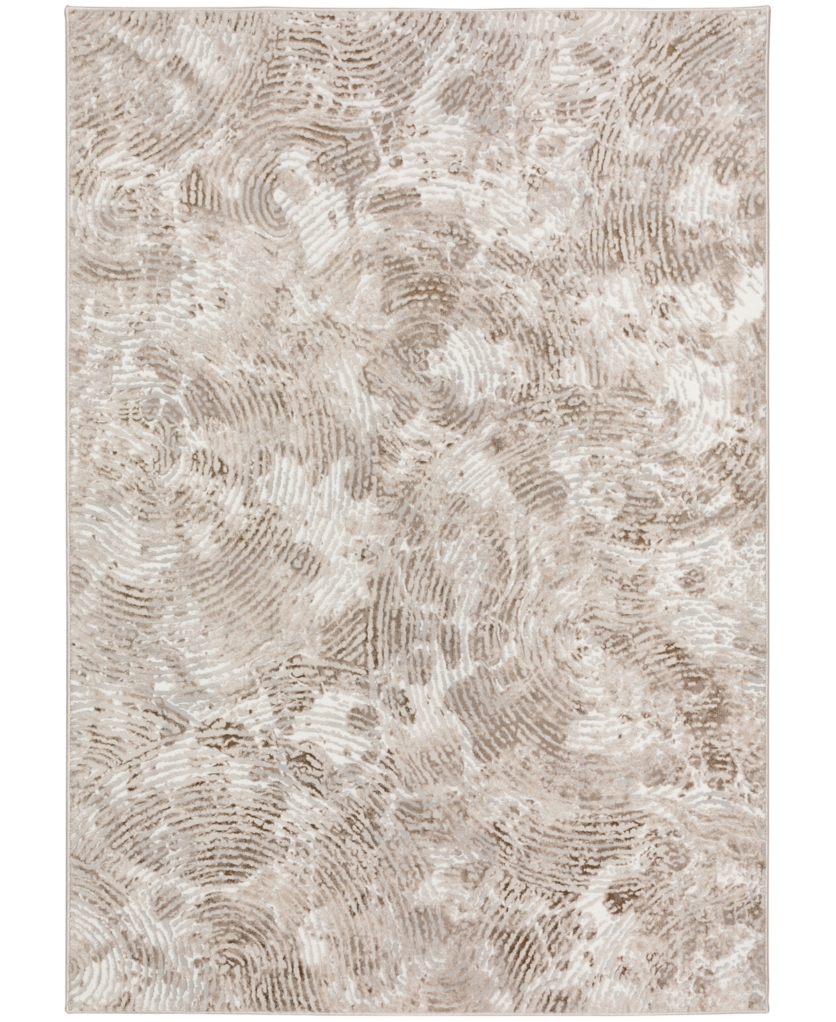 D Style Lindos Lds5 3'2" X 5'1" Area Rug In Taupe