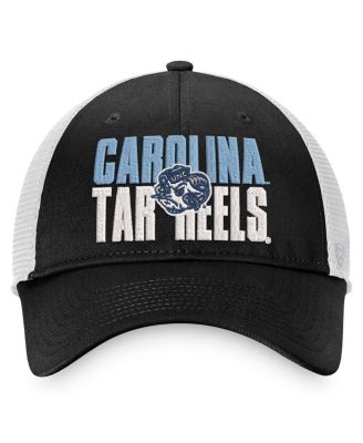 Men's Black, White North Carolina Tar Heels Stockpile Trucker Snapback Hat