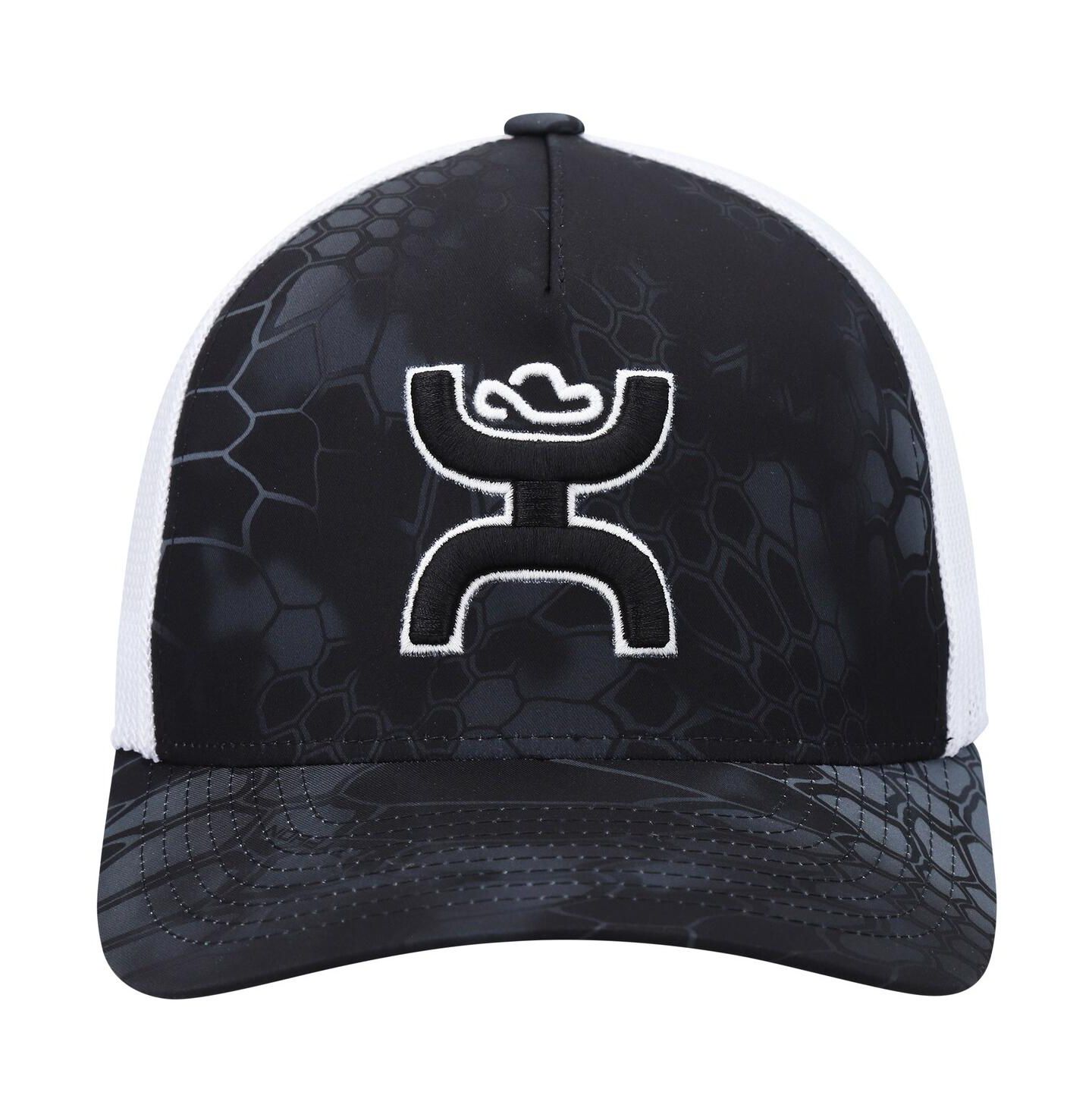 Мужская кепка Hooey Black, White Bass Trucker Snapback Hat — фото 2