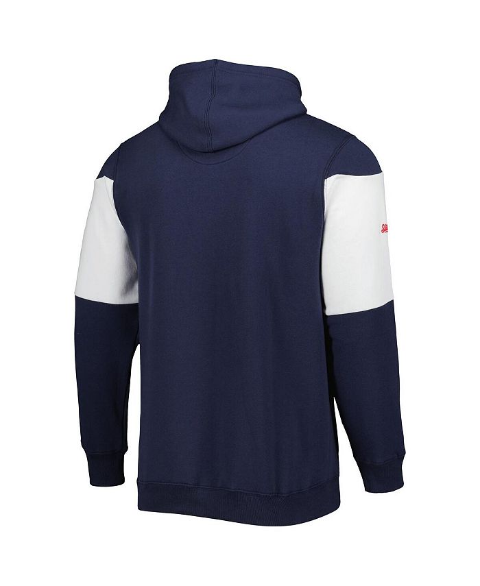Stitches Men's Navy and White Boston Red Sox Stripe Pullover Hoodie ...