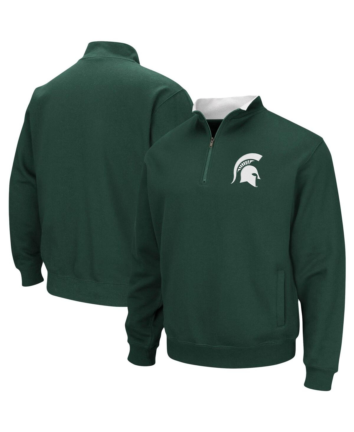 Shop Colosseum Men's  Green Michigan State Spartans Big And Tall Tortugas Quarter-zip Jacket