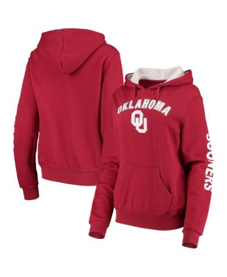 Women's Crimson Oklahoma Sooners Loud and Proud Pullover Hoodie