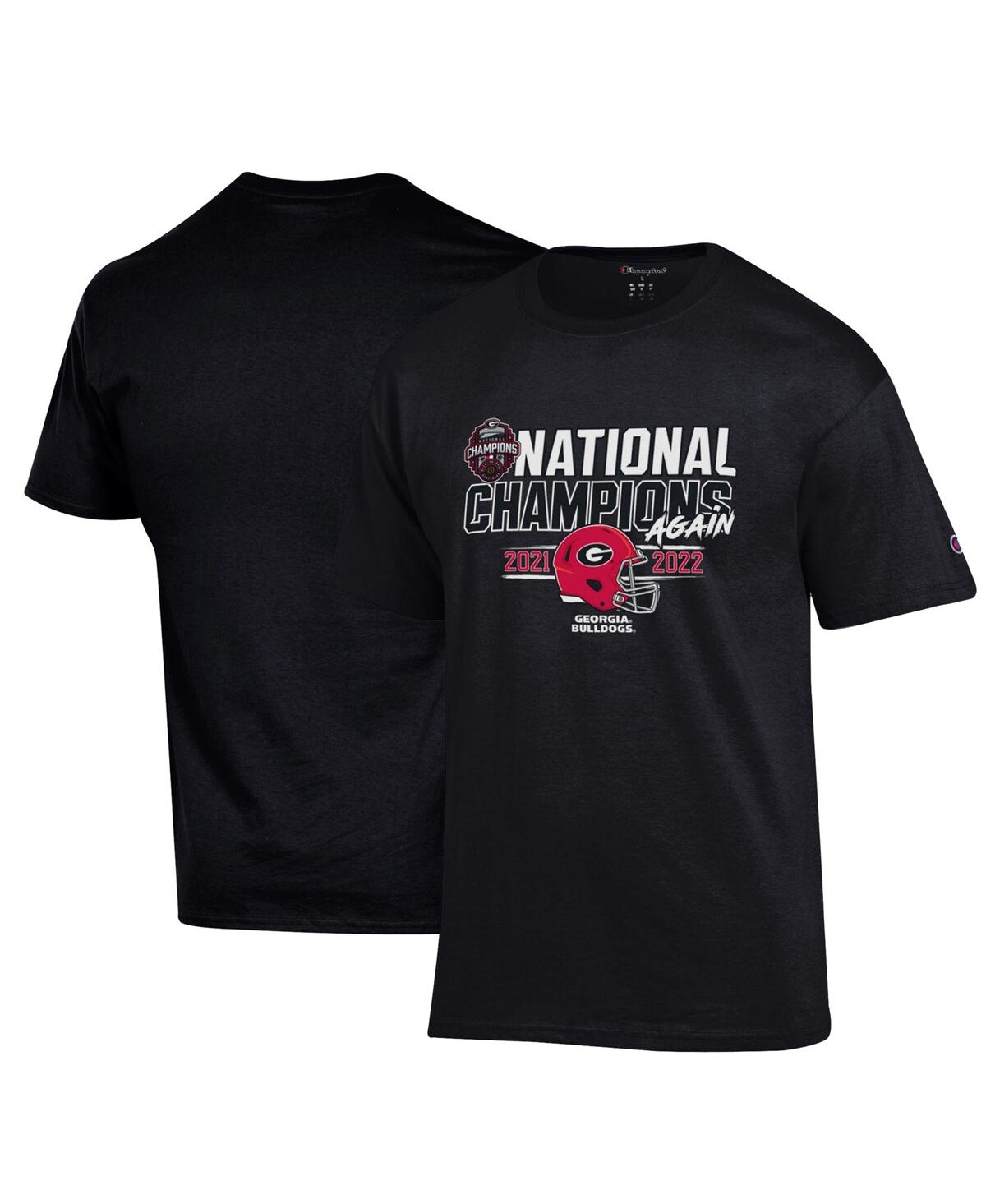 Champion Men's  Black Georgia Bulldogs Back-to-back College Football Playoff National S T-shi