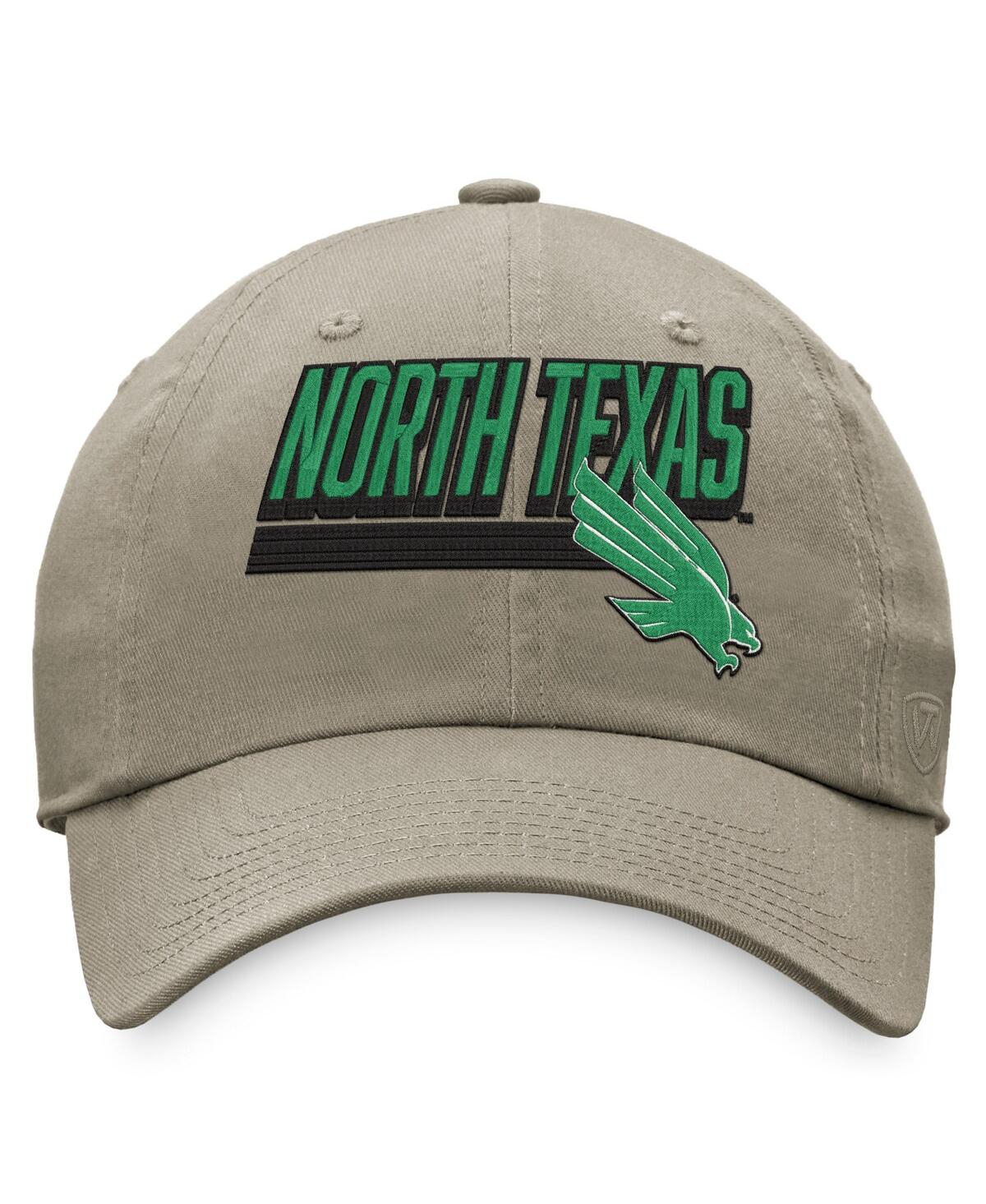Men's Top of the WorldNorth Texas Mean Green Slice Adjustable Hat - Khaki