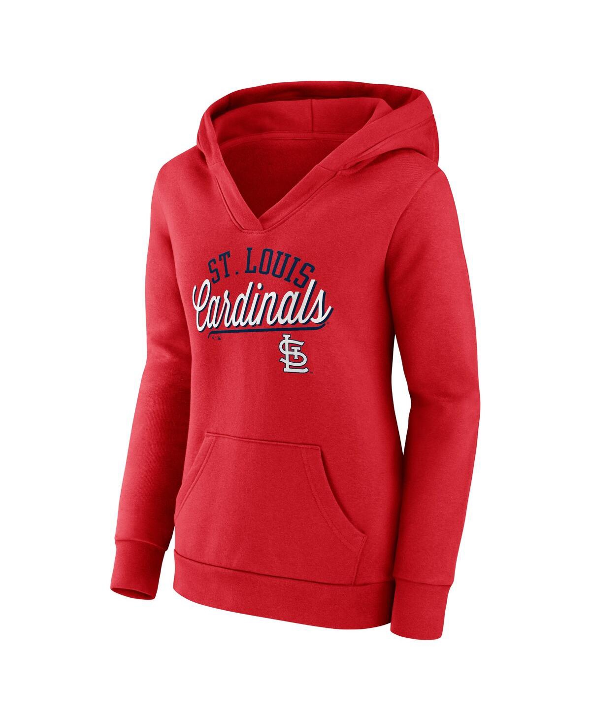 Fanatics Branded Red St. Louis Cardinals Simplicity Crossover V-neck Pullover Hoodie In Red