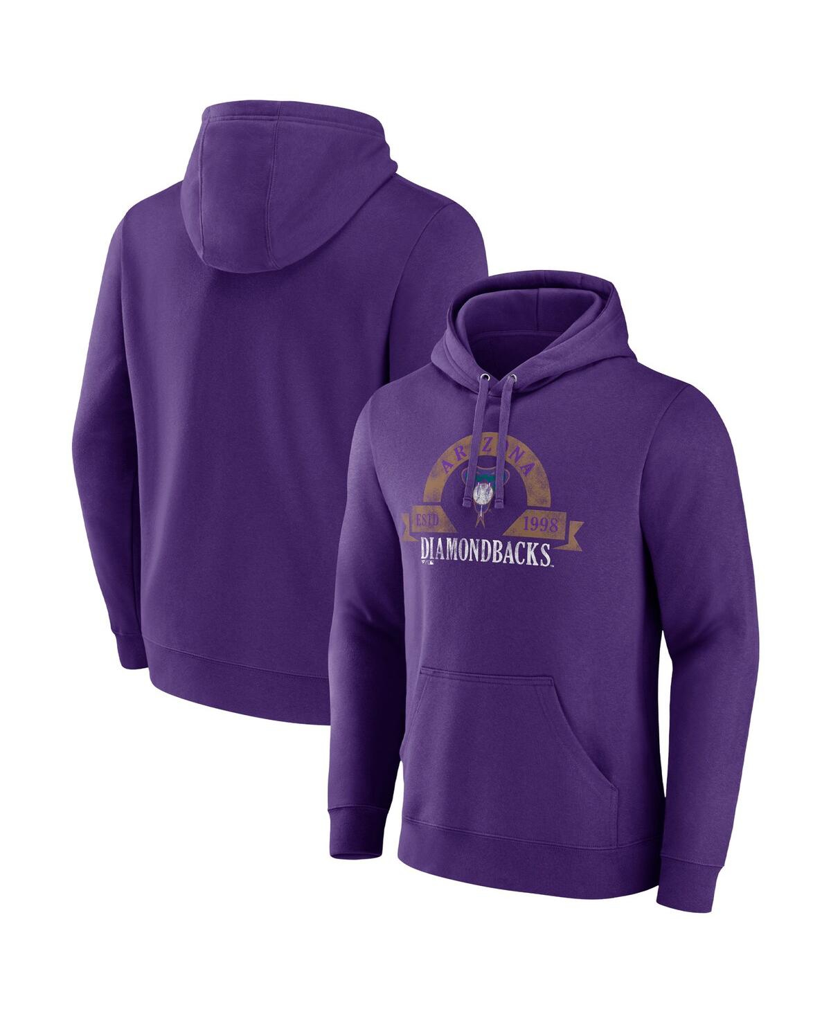 Men's Majestic Purple Arizona Diamondbacks Utility Pullover Hoodie - Purple