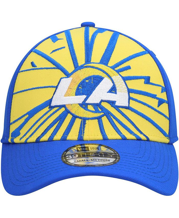 New Era Men's Gold, Royal Los Angeles Rams Shattered 39Thirty Flex Hat ...