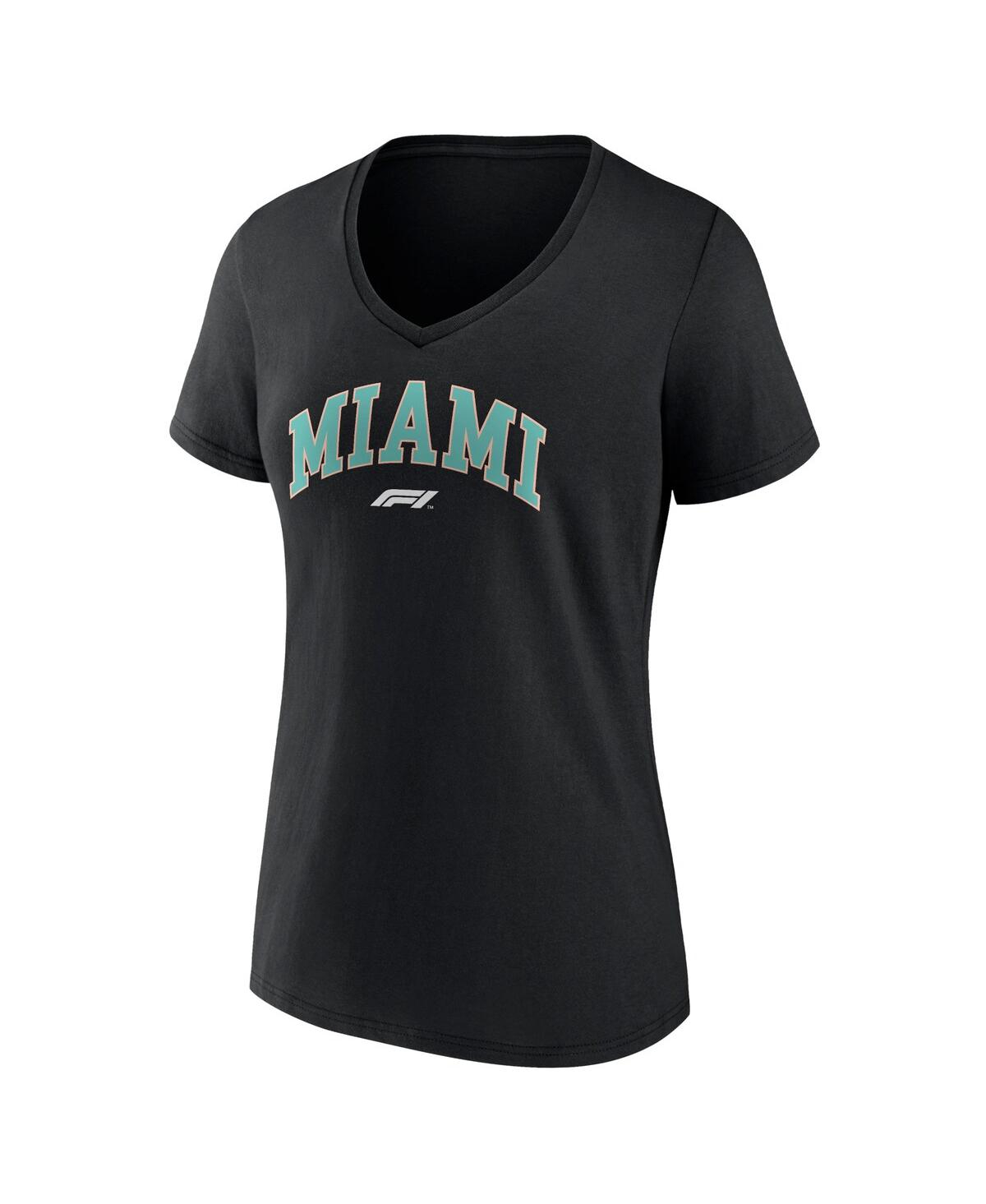 Women's FanaticsFormula 1 Miami Grand Prix V-Neck T-shirt - Black